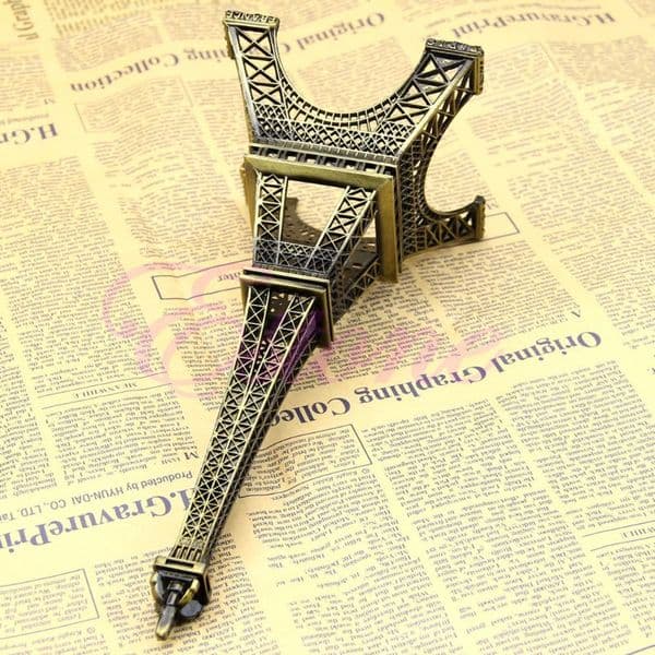 D0AD Bronze Tone Paris for EIFFEL Tower Figurine Statue Vintage Alloy Model Decor 25c
