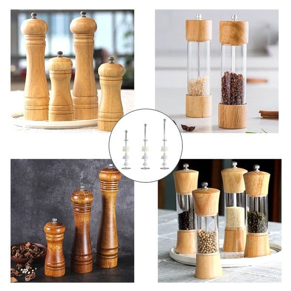 Salt & Pepper Mill Grinder Mechanism Turning Kit Replacement Parts 5in 8in 10in Grinder Accessories