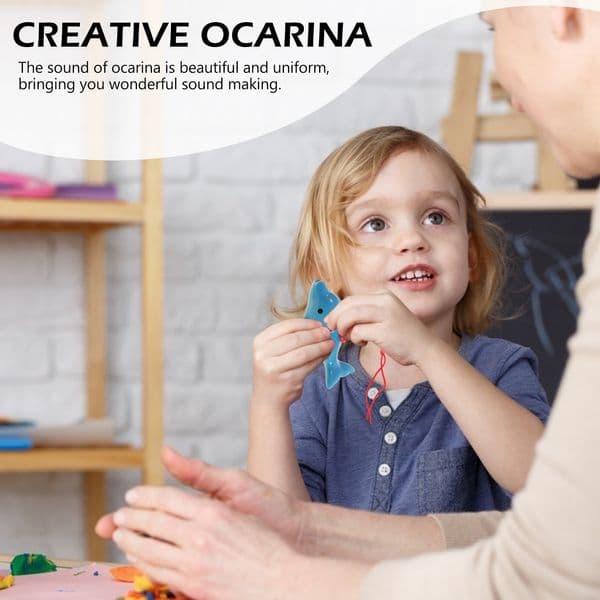 Ocarina Flute Xun Alto Instrument Ceramic Clay Chinese C Ancient Key F Musical Beginners Hole Stand Song Book Necklace Beginner