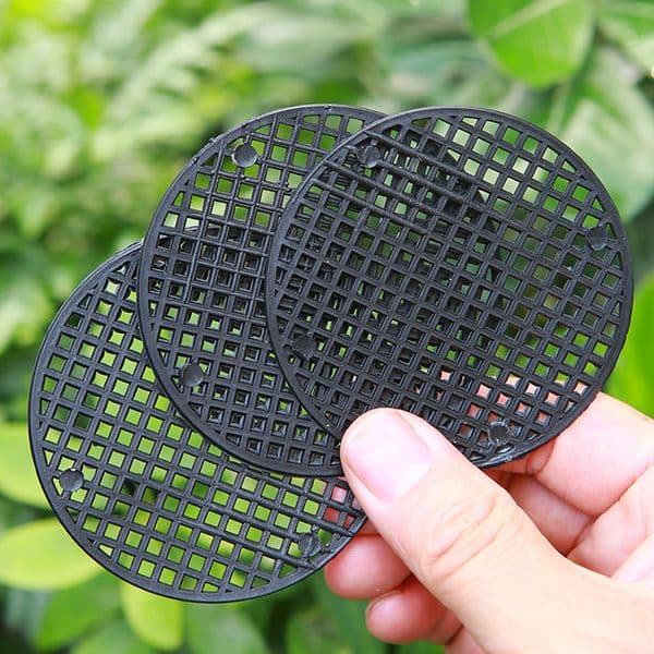 Prevent Soil Loss Breathable Gasket Leakproof Drainage Bottom Mat Flower Pot Hole Mesh Pad Bonsai Pot Bottom Grid Mat 200Pcs
