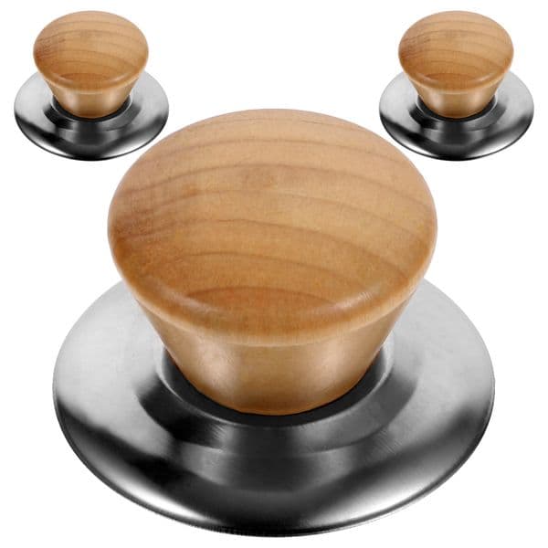 Wooden Pot Lid Knob Universal Cover Handle Cookware Replacement Pan Holding Handles Saucepan Lids Frying Oil Kitchen Supplies
