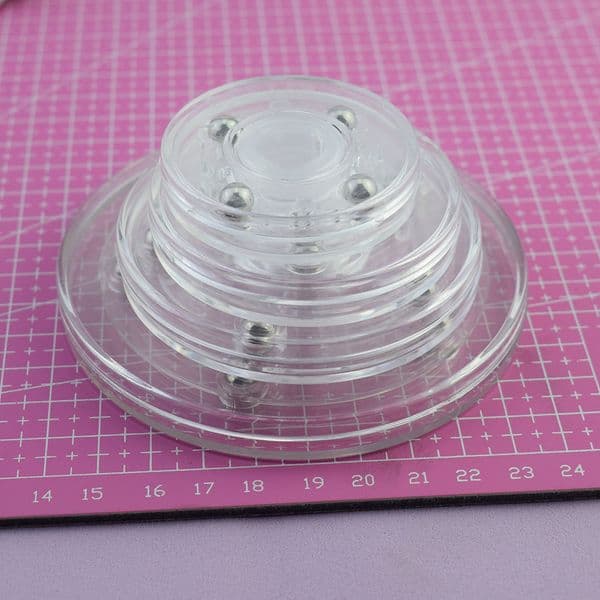 2/3/4/5/6 inch Acrylic Pottery Wheel Spinner Turning Plate Throwing Trimming Stabilizer Center Holder Mini Lazy Susan Turntable