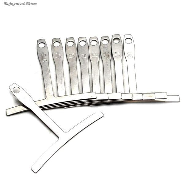9pcs Understring Radius Measure Bass String Guitar Gauge Repair Measure T Shape