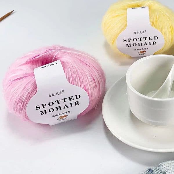 25g Mohair Yarn Dot Color Beautiful Soft Shawl Wool Yarn Lanas For Knitting And Crochet