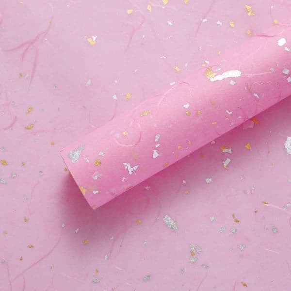 10pcs 60x60cm Dream Gold and Silver Dot Wrapped Flower Paper Bouquet Packaging Gift Kraft Papers Floral Flower Packaging Sheet