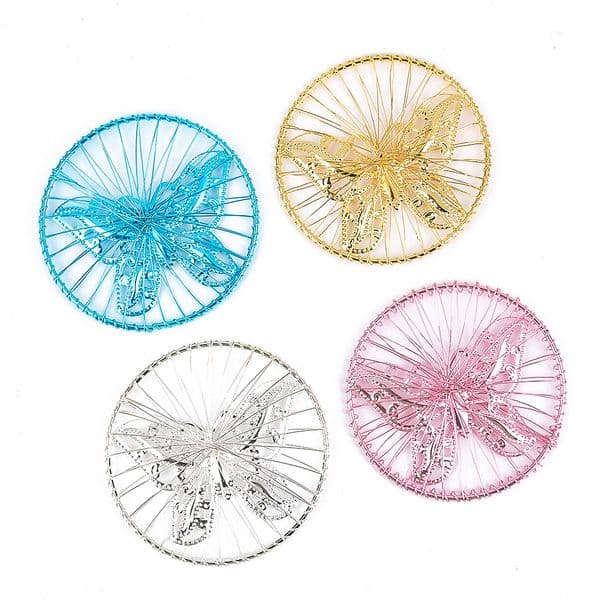 Butterfly Wind Chimes Hanging Connector Alloy Filigree Wraps Charms Animal Pendant for DIY Jewelry Making Findings Accessories