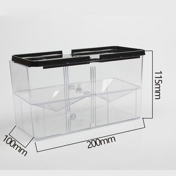 Mini Fish Tank With Divided Compartments Clear Acrylic Fish Incubator For Sea Monkeys Baby Fishes Shrimp Clownfish
