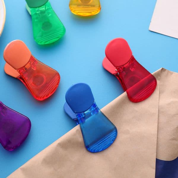 Sealing Clips Color Transparent Fridge Magnets Food Sealing Clips Bag Clips Refrigerator Decorations Kitchen Message Board