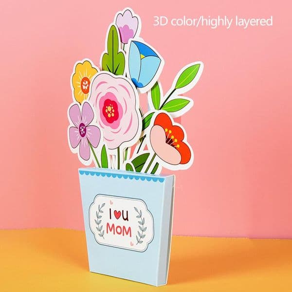 Mother's Day Pop Up Card 3D Paper Floral Card With Creative And Aesthetic Design Exquisite Memorable Greeting Keepsake Flower