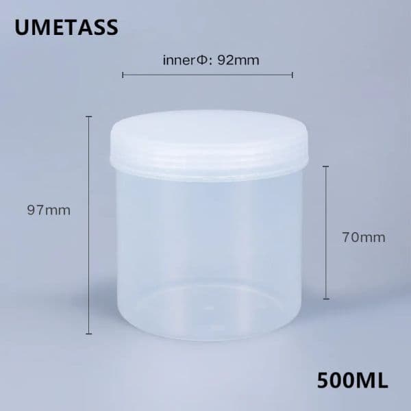 10PCS of 500ML Plastic Jars with Lids and Inner Liners Refillable bottle Empty Round Containers for candy cereal sugar