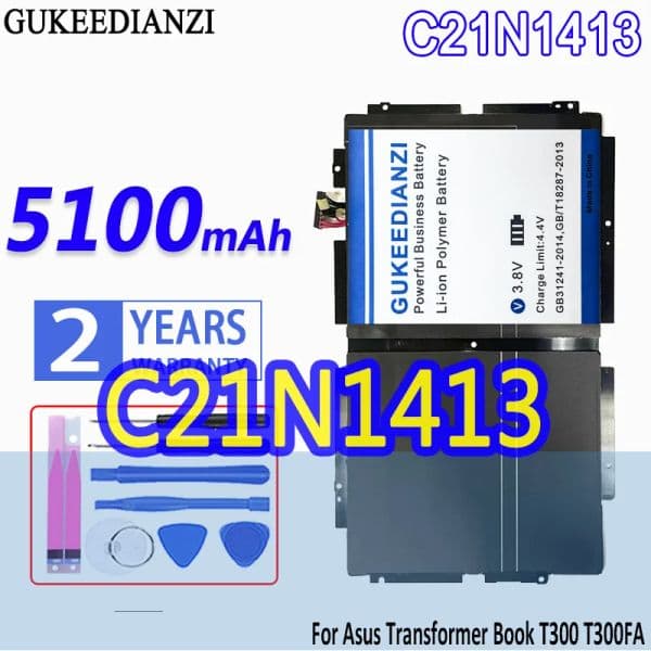 High Capacity GUKEEDIANZI Battery C21N1413 5100mAh For Asus Transformer Book T300FA T300 Laptop Batteries