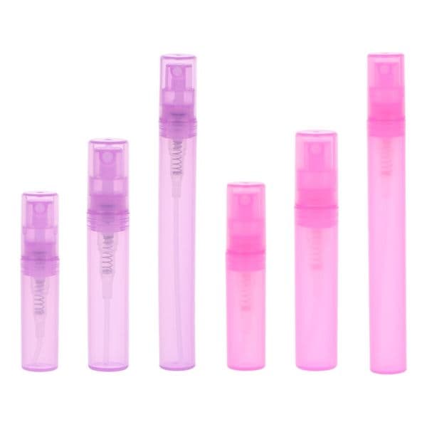 50pcs/lot 2/3/5ML Plastic Refillable Oil Bottles Atomizer Sample Spray Perfume Bottle Mini Portable Containers Cosmetics