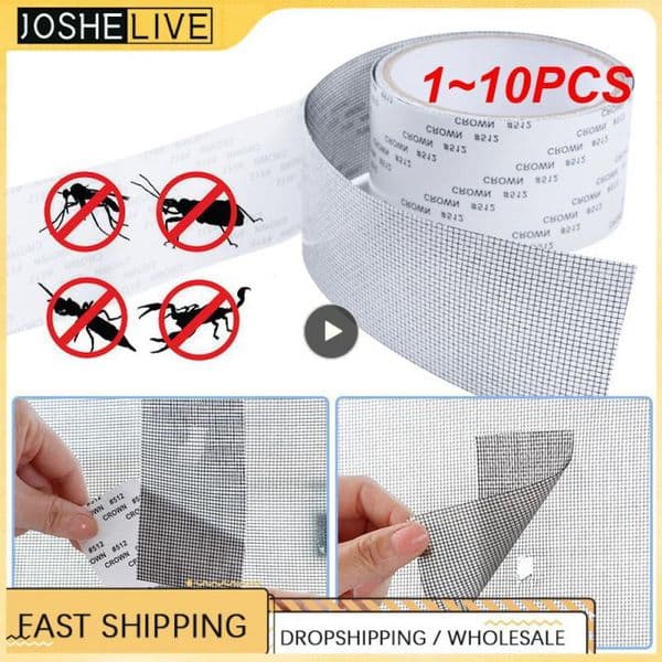 1~10PCS 5x200cm Screen Repair Window Door Waterproof Mosquito Net Patch Self-adhesive Super Fix Mesh Netting Broken Holes