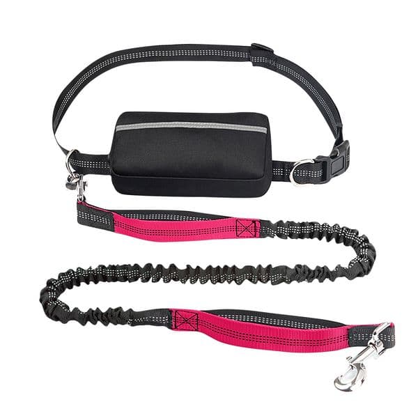 Pet Sports Running Waist Bag Set Outdoor Dog Walking Reflective Retractable Leash