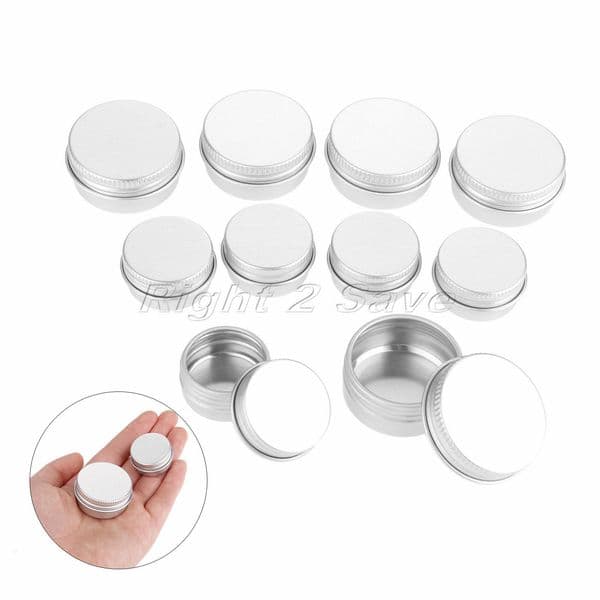 5pcs/lot Aluminum Jars 5g Cosmetic Pots Empty Containers Metal Tins Makeup Cream Bottle Refillable Oil Portable Travel tool