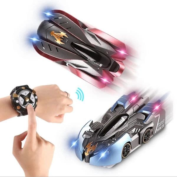 2.4G Anti Gravity Watch Wall Climbing Remote Control Car Electric 360 Rotation Stunt Rc Car Anti Gravity Children Car Toy Gift 240920