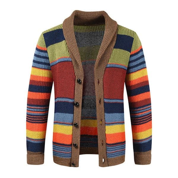 Mens Vneck cardigan sweater ultrathin suitable for cable knitting splicing work Merino wool long sleeved fashionable mens 240925