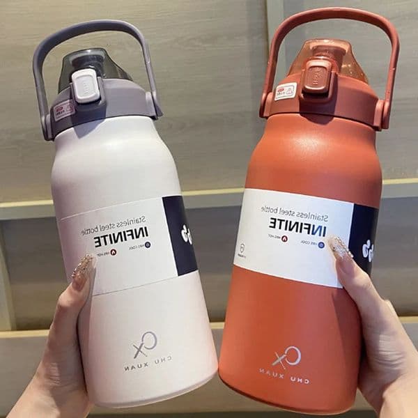 1700ML large capacity water bottle outdoor cup stainless steel and cold kettle 240927