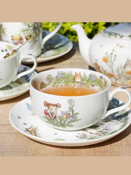 Japanese y cartoon bone Chinese coffee cup dish tablet highend gift box 240927
