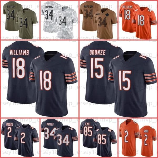 Caleb Williams Kyle Monangai 84 Colston Loveland Football Jersey Rome Odunze Cole Kmet Swift Walter Payton Dillon Thieneman Taylor Urlacher Butkus Luther Burden