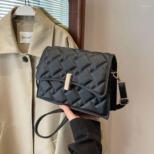 2025 NEW Drawstring Retro Small Fragrant Wind Underarm Letter Crossbody Bag Women's Shoulder High End Oblique Straddle Square original design
