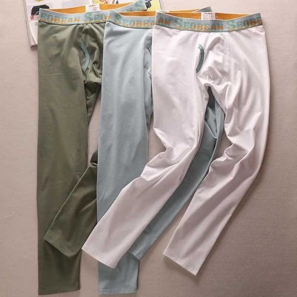 2023 Mens Thermal Underwear Bottoms Autumn Winter Mens Leggings Keep Warm Trousers Mens Tight Underwear Long Johns SleepX2401004