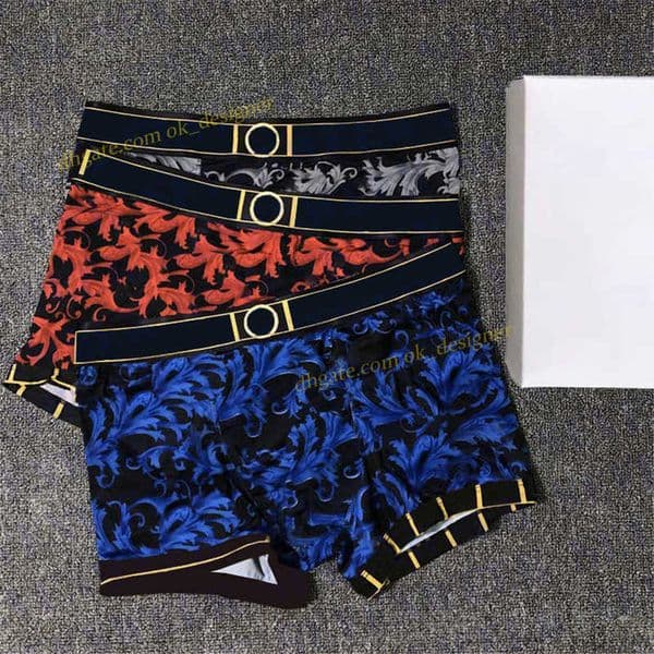 Designer Brands Underpants Sexy Classic Mens Boxer Casual Shorts Underwear Breathable Cotton Boxers