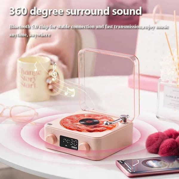 New Arrival Portable retro BT speaker white noise sleep assist music box color ambient light MP3 music player supports TF card AUX Z240927