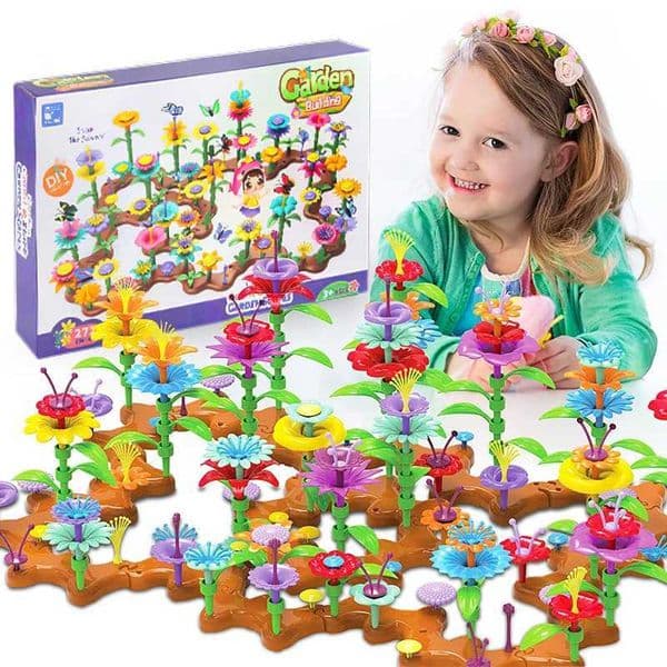 Flower Garden Toy Set Flower Building Block Set DIY Building Block STEM Creative Education Toys W241005