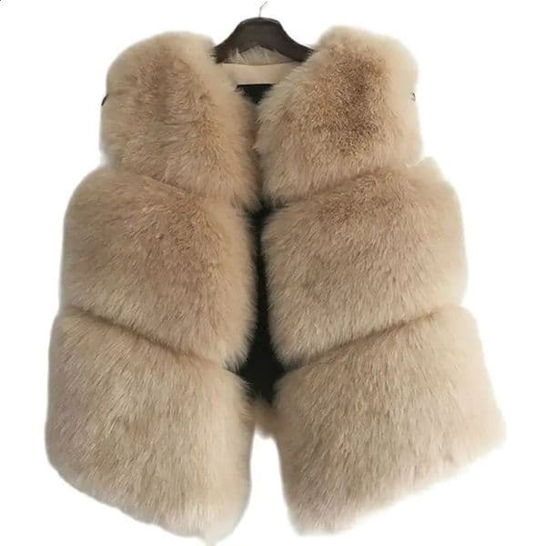 HJQJLS Autumn/Winter Thick Warm Artificial Fur Vest Womens High Quality Fashion O-neck Short Fur Coat Womens Jacket Camouflage Coat 240923