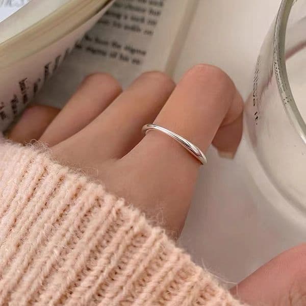 high-end feel, tail female index finger open ring, plain ring