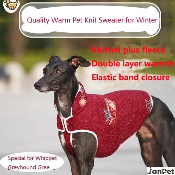 Pet Dog Sweater Winter Soft Wool Pet Jacket for Whippet Greyhound Set Sports Dog Clothing 240929