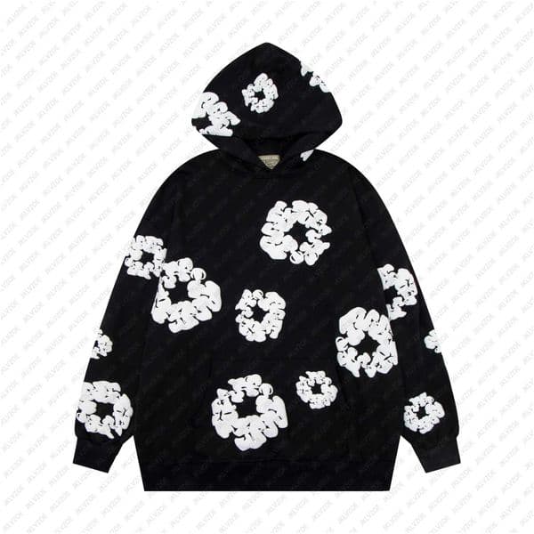Men's Hoodies Sweatshirts Mens Hoodie Womens Unisex Strtwear Retro Casual Pullover Sweatshirt Flower Pattern Y2k Coup Clothing Childrens H241012 EZGI