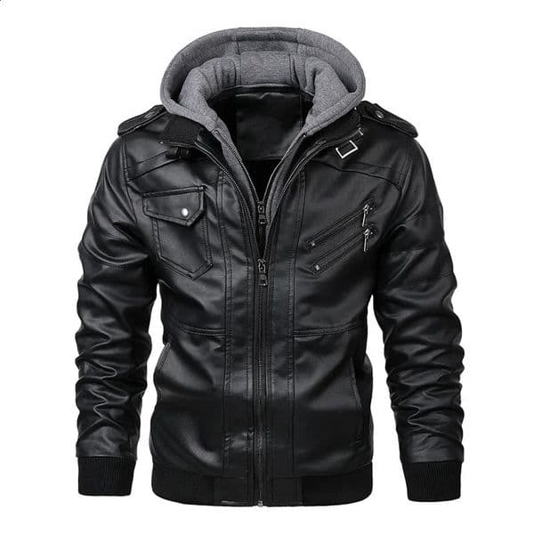 EU Size Mens Leather Jackets Autumn Casual Motorcycle PU Jacket Biker Coat Clothing Slim Business 240930