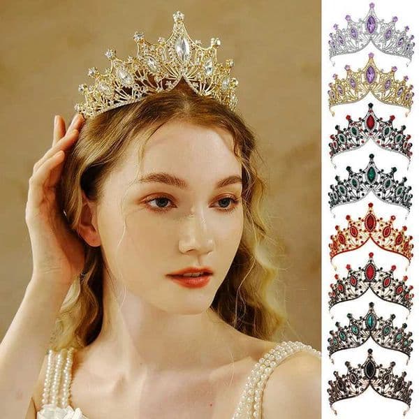 Bridal Wedding Crown AB Rhinestone Tiaras and Crowns Hair Jewelry for Women Accessories Party Bride Headpiece Prom Headwear GiftX241007