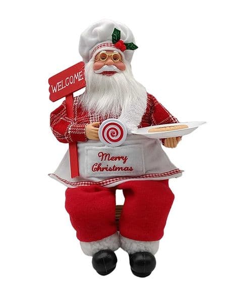 Creative Santa Claus Doll 35cm Sitting Santa Claus Ornament Christmas Scene Doll Decoration Christmas Gift For Children 2024XJ241007