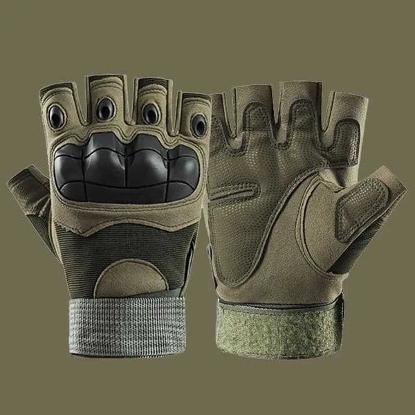 Outdoor Tactical Gym Fingerless Gloves Hard Finger Knot Color Bullet Hunting Fishing Fighting Hiking Fitness Half Finger Gloves CL241007