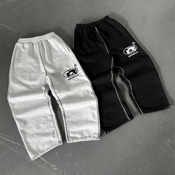 American Hip-hop Harajuku Street Y2K Embroidered Letter Pattern Casual Pants Men Loose High-waist Sweatpants Joggers for Women 241007