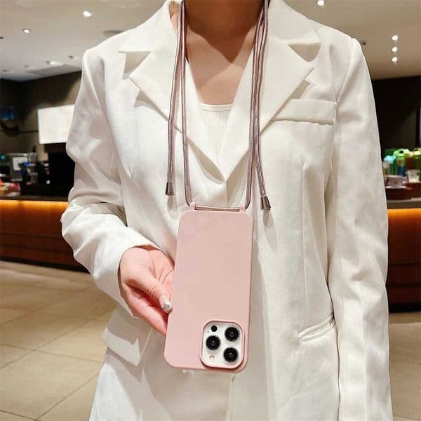 Cellphone Case Cross system rope necklace matte phone case for iPhone 13 12 11 14 15 16 Pro Max 16 Plus X XR XS silicone protective cover G241008