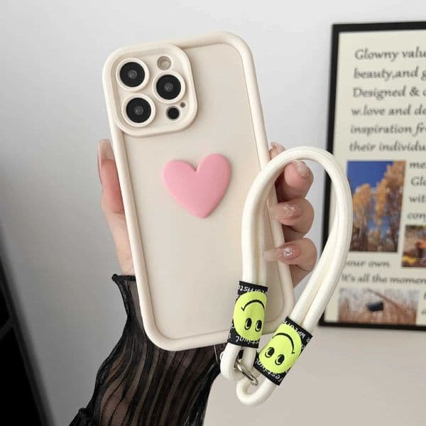 Cellphone Case Love Heart Phone Case iPhone Silicone Candy Box 15 11 13 12 Pro Max Plus Silicone Shockproof Kavay Girls Back Cover G241008