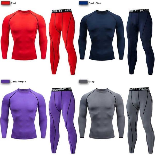 2pcs Mens Compression Sportswear Suit GYM Tight Sports Yoga Sets Workout Jogging MMA Fitness Clothing Tracksuit Pants Sporting X260520