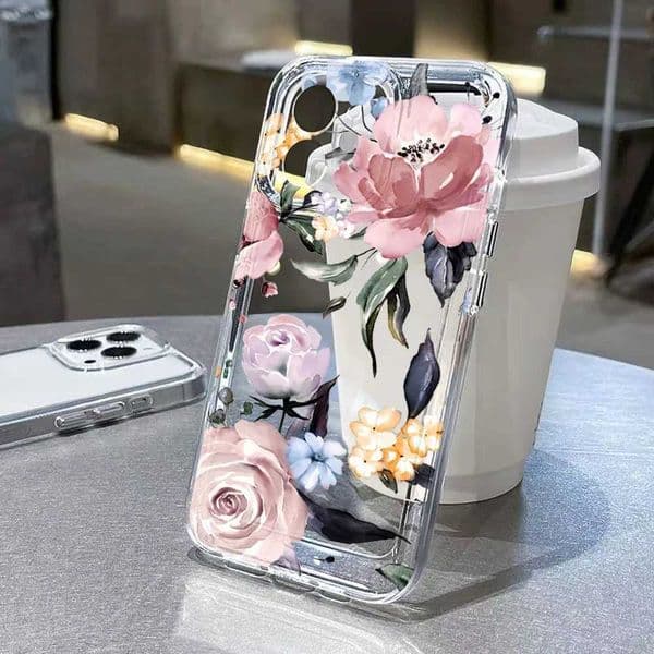 New Arrival Designer Phone Case For Galaxy S24 Ultra Fundas S23 S22 S21 S20 Fe S10 Plus A55 5G A54 A53 A52s A15 Clear Flower Cover Soft TPU Phone Case Z241209
