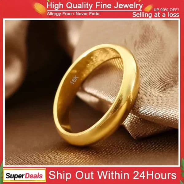 Never Fading 18K Gold Plating Silver 925 RingsHigh Quality Engagement Ring Wedding Band Gift Jewelry Mens Womens Accessories 240927