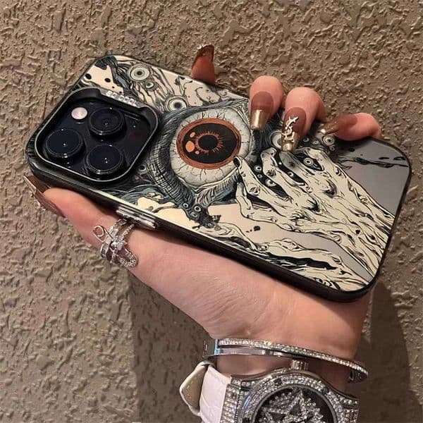 Cellphone Case Terrifying red eye laser coated shell for iPhone 11 12 14 15 16 Pro Max 13 SE 3 2 7 8 Plus X XR XS MAX shock-absorbing bumper cover G241008
