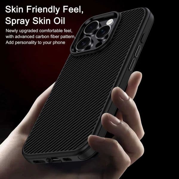 Luxury Case Luxury carbon fiber patterned magnetic phone case for iPhone 16 15 14 13 Plus Pro Max lens protection and anti drop phone case Z241008