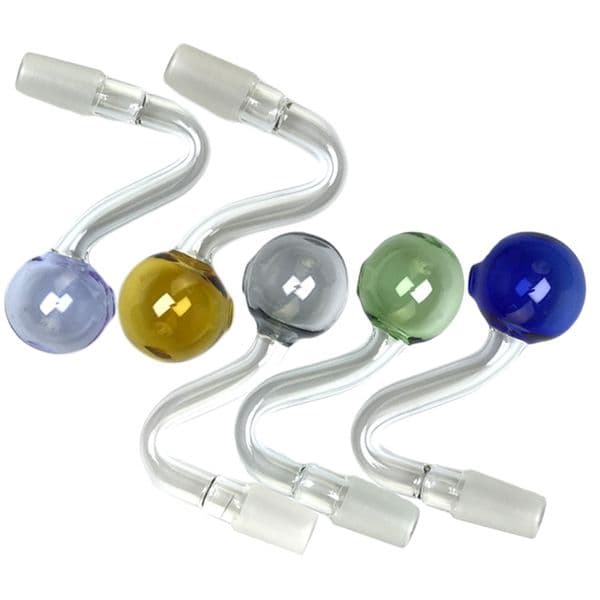 30mm Big Ball Glass Oil Burner Pipe with 10mm 14mm 18mm Male Thick Pyrex Colorful Oil Burner Water Smoking Bong Pipes