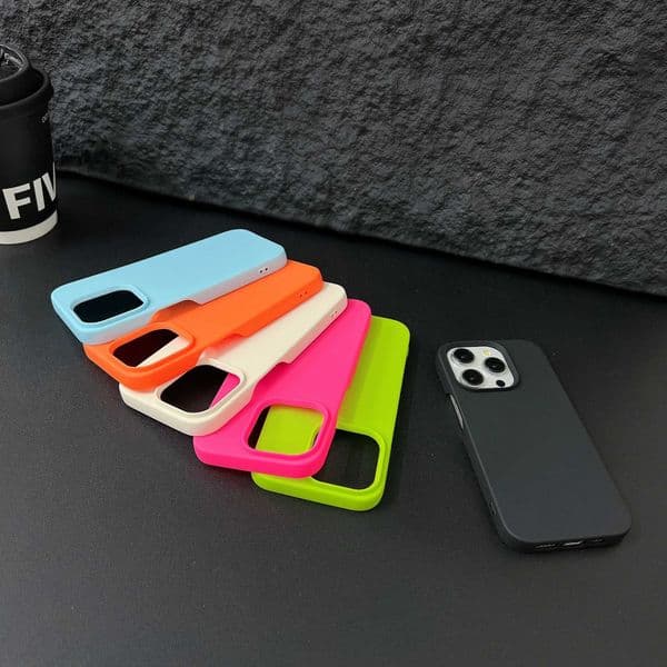 Cellphone Case Candy Color Soft silicone pink case suitable for iPhone 13 15 16 Pro Max 11 14 Plus i Phone 12 Promax luxury frameless bumper back cover G241008
