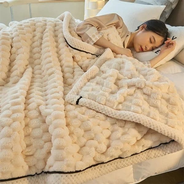 Coral velvet blanket air-conditioned sofa single blanket small blanket Farley sofa ww 241008