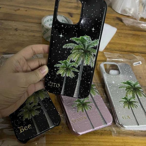 Cellphone Case Personalized customization name Leather shell iPhone 16 15 14 13 12 11 Pro Max Initial letters kafr saya Cover 13 14 15 Pro Max G241008