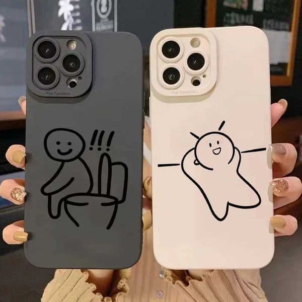 Luxury Case Funny Cartoon Matchman matte silicone phone case suitable for iPhone 16 15 14 13 12 11 Pro Max X XS Max XR 7 8 Plus shock-absorbing soft cover Z241008